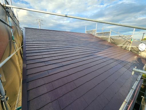 20250919 大府市 石原邸 屋根中塗り後R施工前