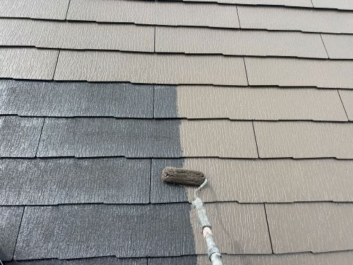 20250923 東海市 冨本邸 屋根中塗りR施工前